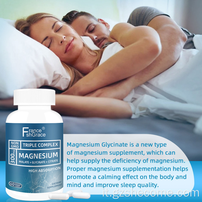 Supporto per integratori di magnesio organico Supporto per la salute